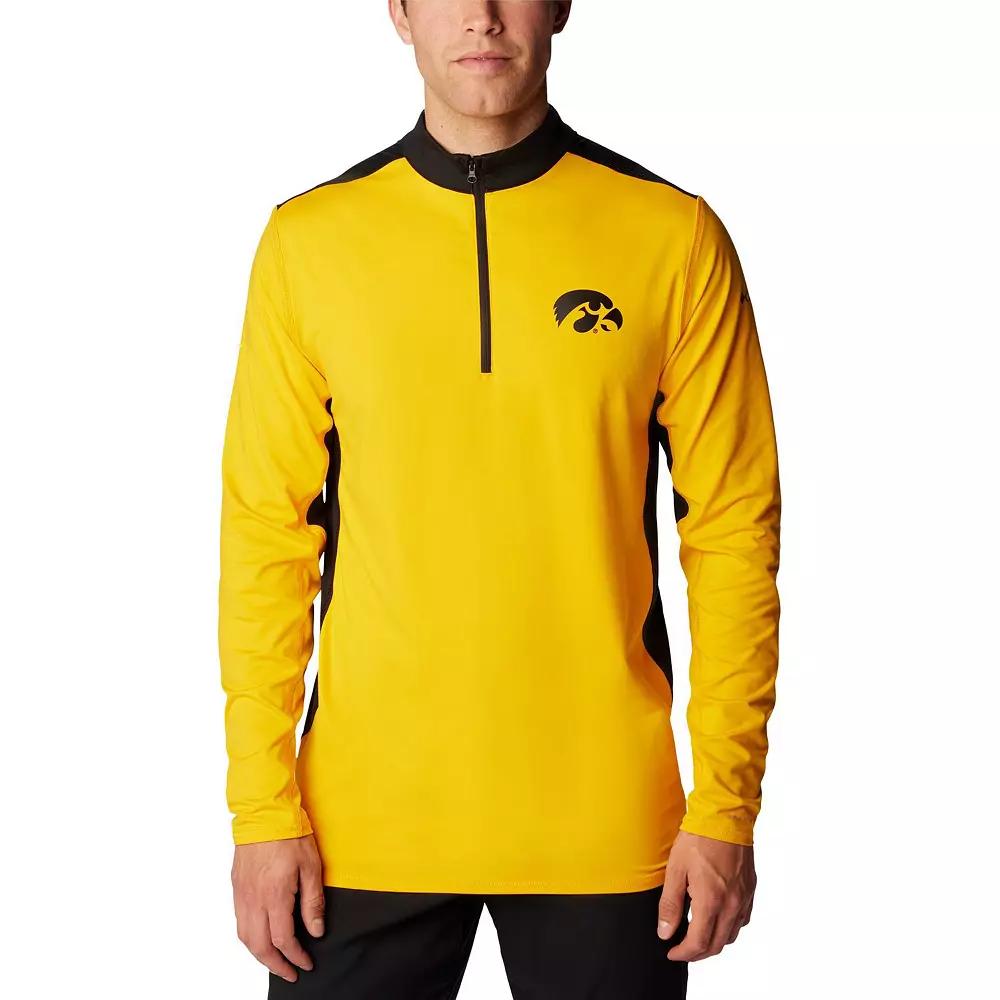 Men's Columbia Gold Iowa Hawkeyes Tech Trail™ Omni-Shade Quarter-Zip Top, Size: Medium Product Image