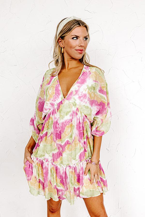 Adorable Vibes Watercolor Babydoll Dress Product Image