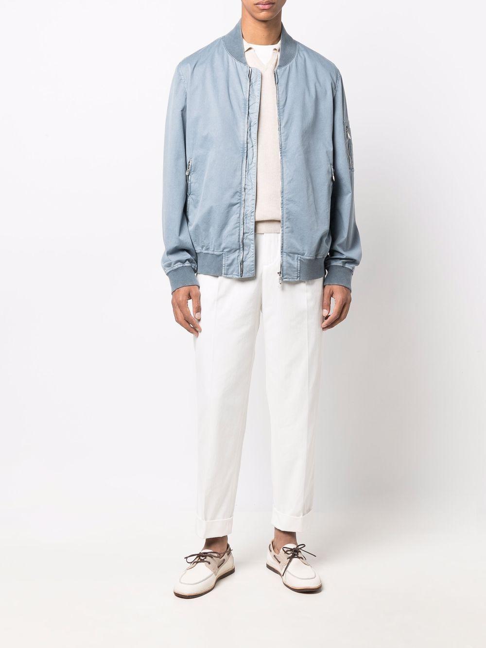 zip-pocket bomber jacket Product Image