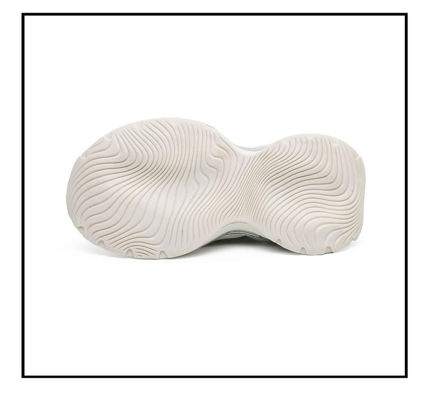 Platform Mesh Panel Lace-Up Sneakers Product Image