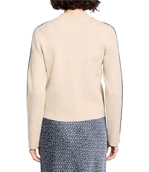 NIC + ZOE Dashing Dusk Knit Crew Neck Long Sleeve Bomber Jacket Product Image