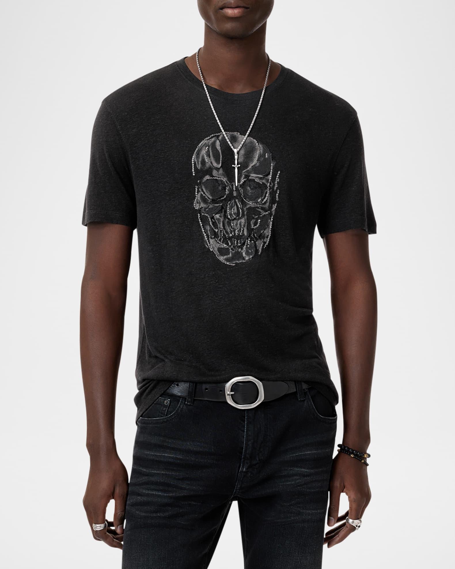 Men's Chain Skull T-Shirt Product Image