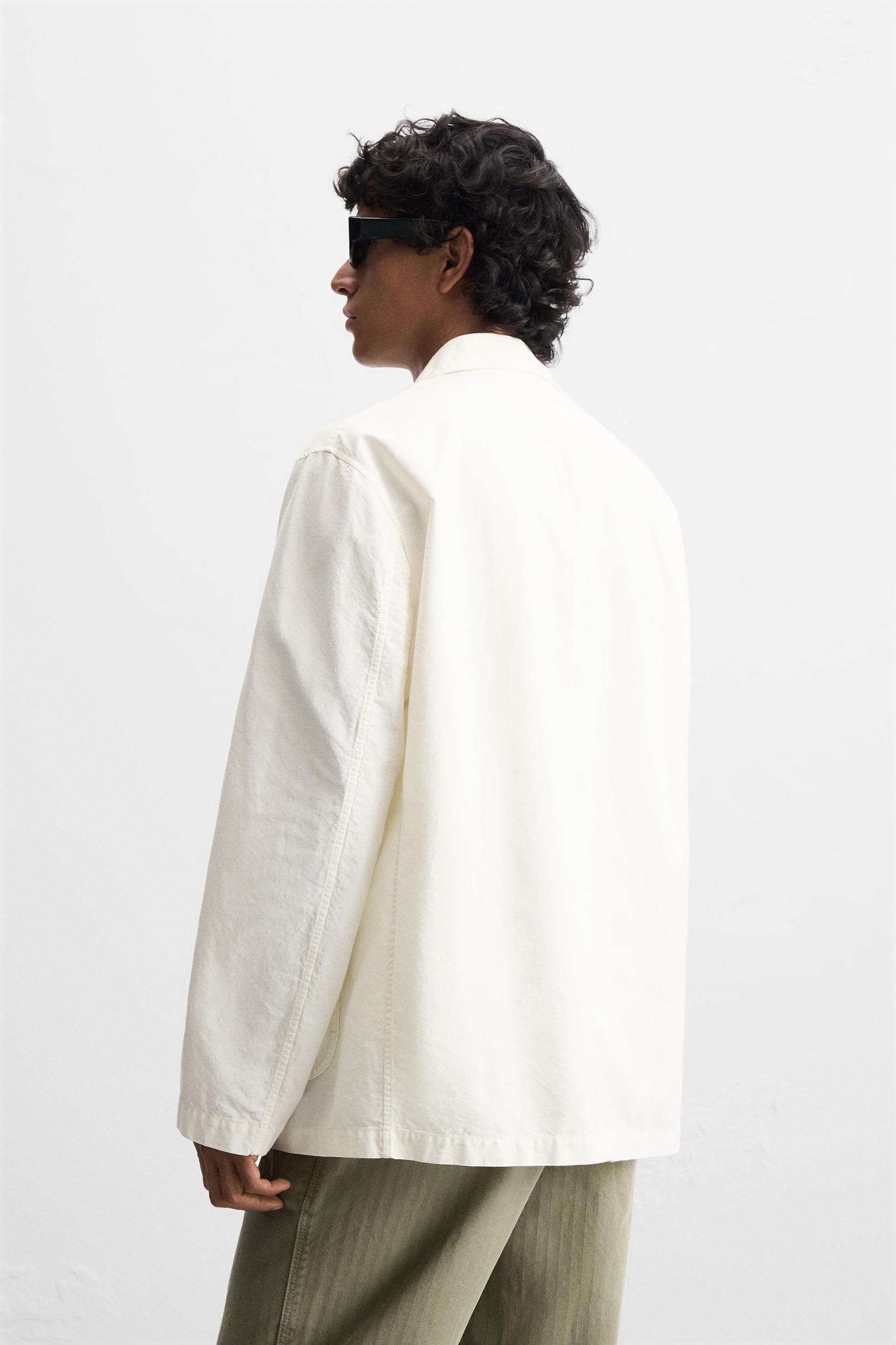 RELAXED FIT COTTON BLAZER Product Image