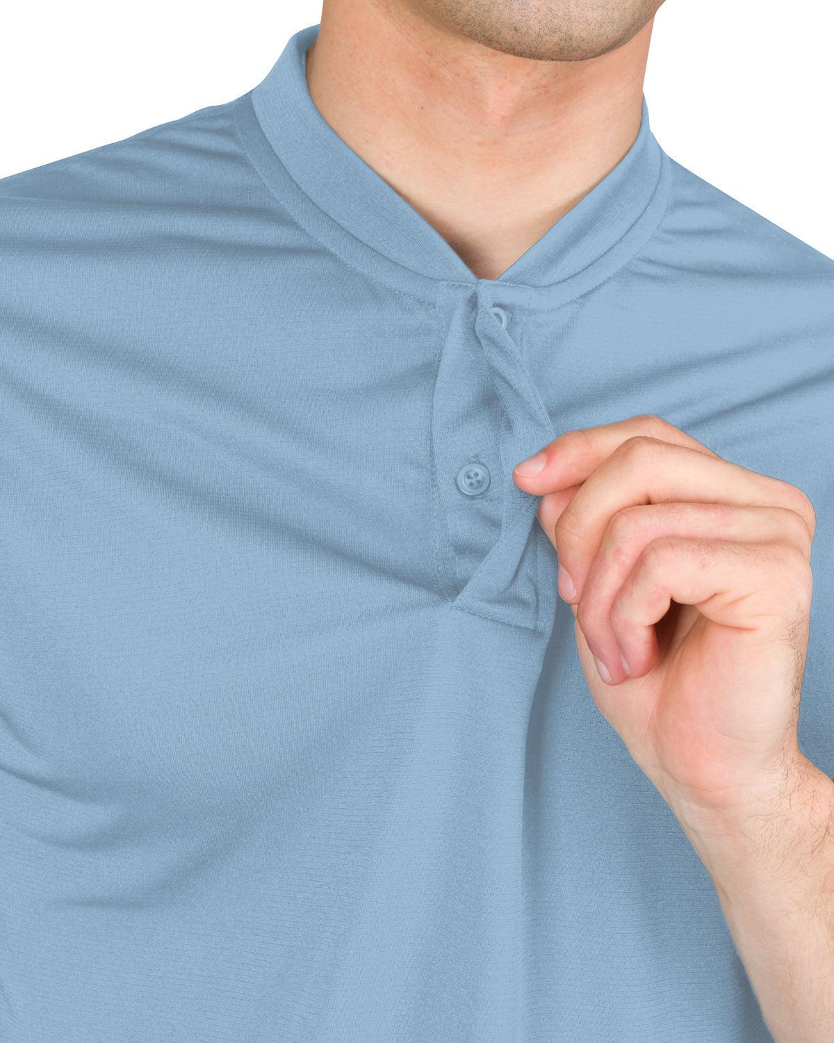 Three Sixty Six Men's Solid Collarless Golf Polo Male Product Image