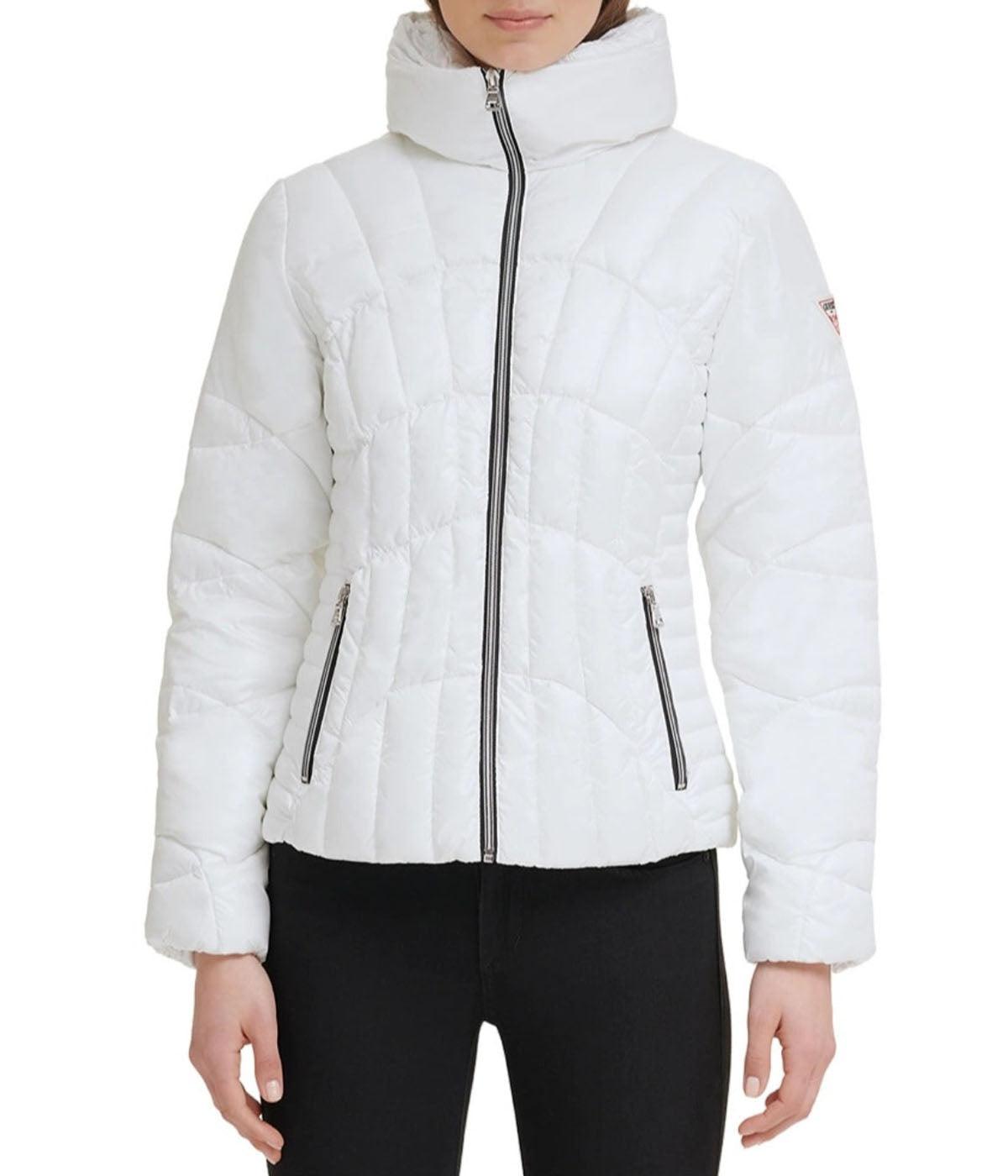 Quilted Puffer Jacket Cream Product Image