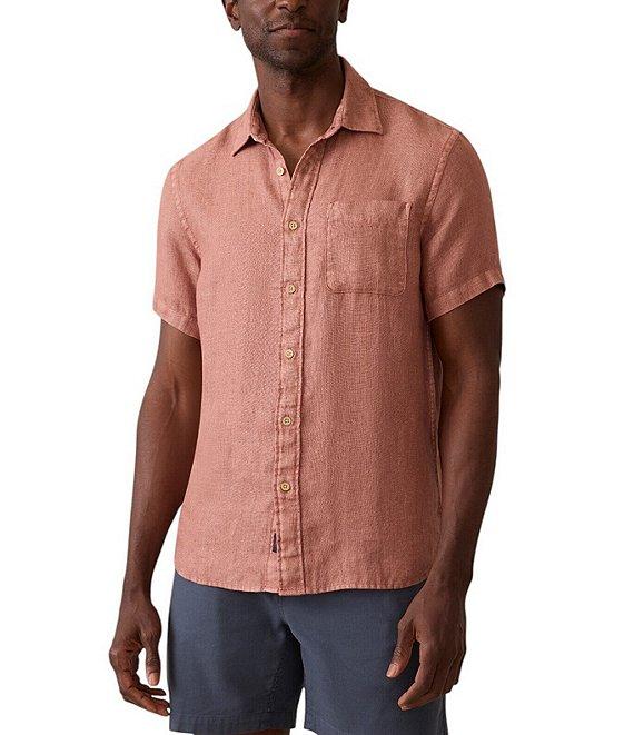 Faherty Palma Linen Short Sleeve Woven Shirt Product Image