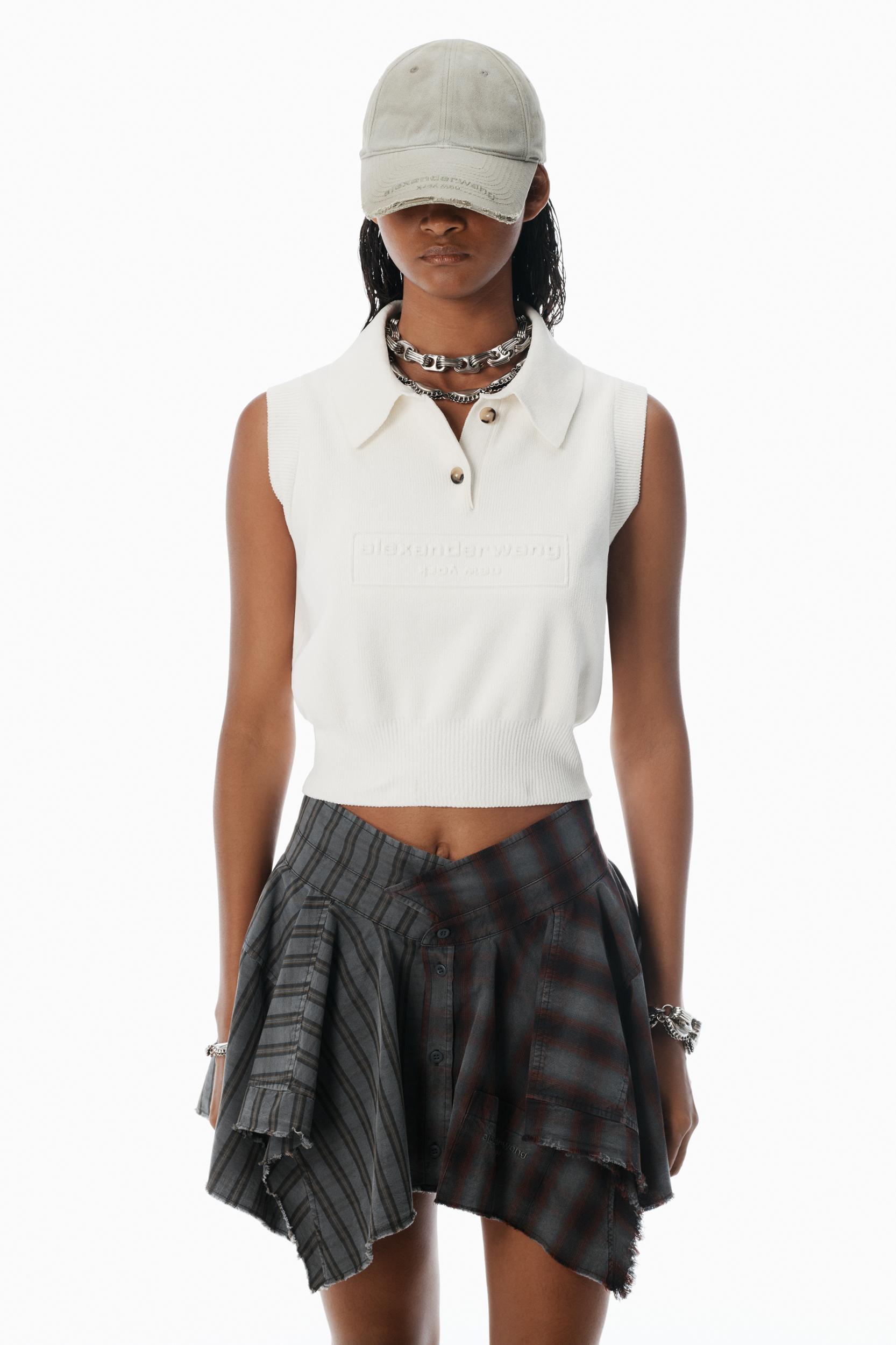 Ivory Cotton-blend Chenille Logo Polo Product Image