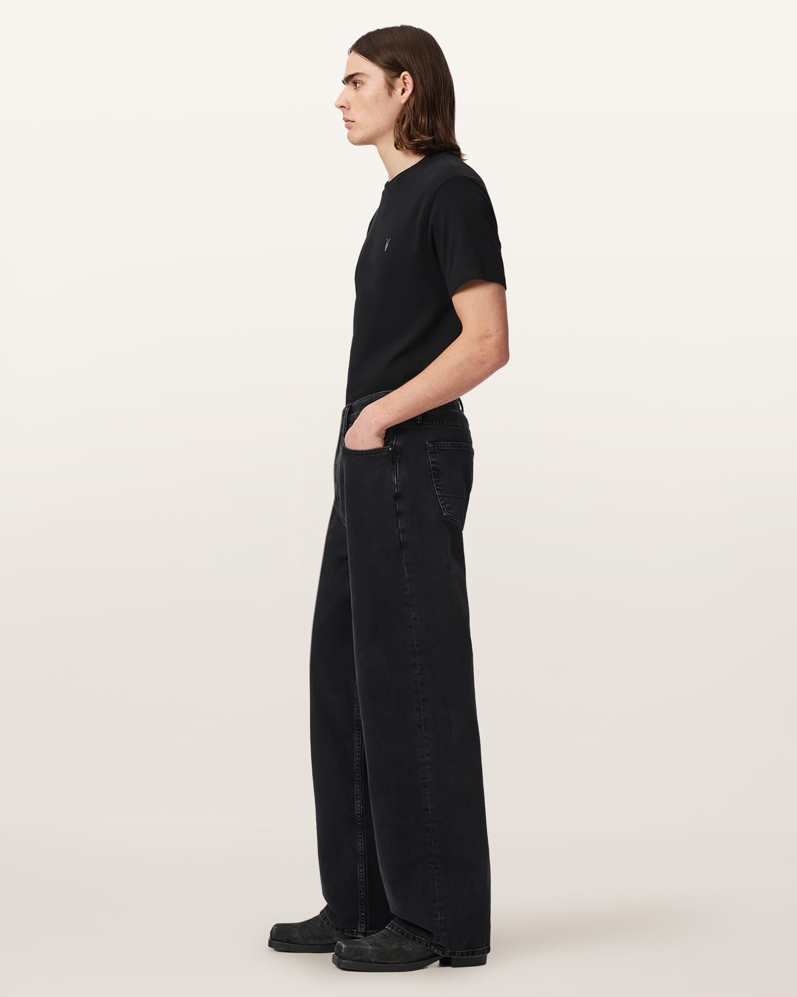 Lenny Loose Fit Wide Leg Denim Jeans Washed Black | ALLSAINTS US Product Image