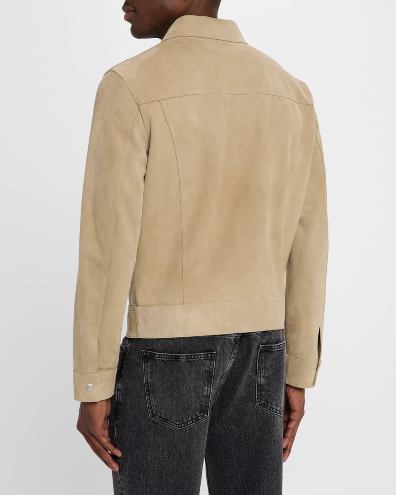 Men's Suede Trucker Jacket Product Image
