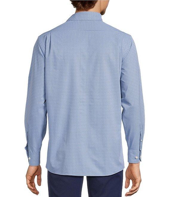 Hart Schaffner Marx Luxury Performance Long Sleeve Tile Geometric Print Coat Front Shirt Product Image
