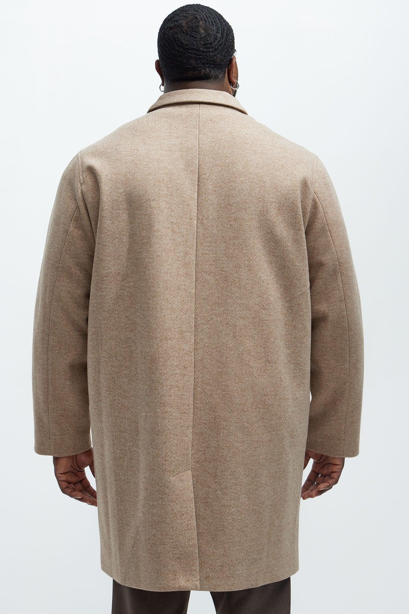 Out Of Control Wool Like Long Coat - Tan Product Image