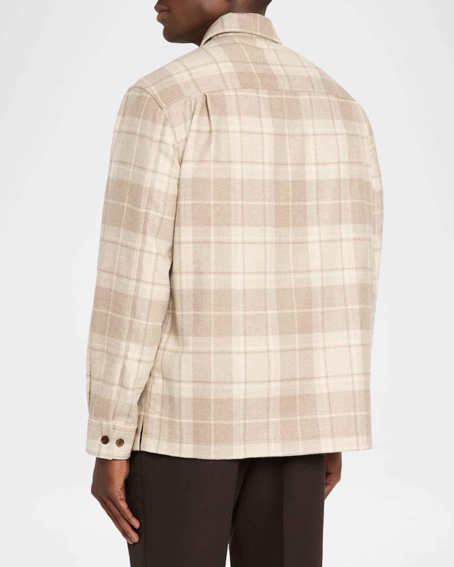 Men's Tartan Plaid Cashmere Overshirt Product Image