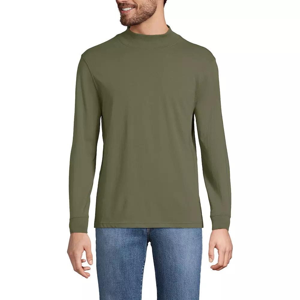 Men's Lands' End Super-T Mock Turtleneck,  Product Image
