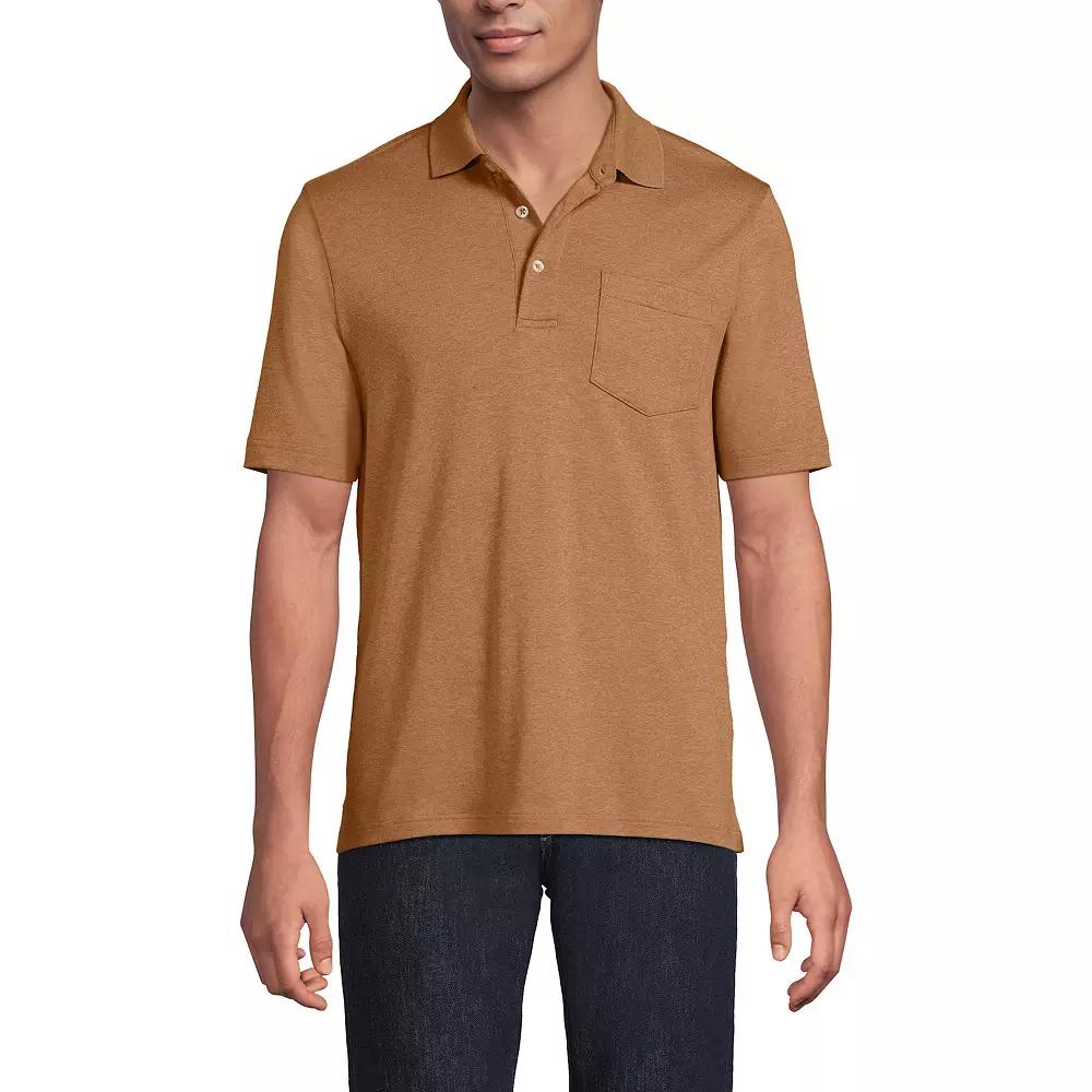 Big & Tall Lands' End Super Soft Supima Pocket Polo, Men's,  Product Image