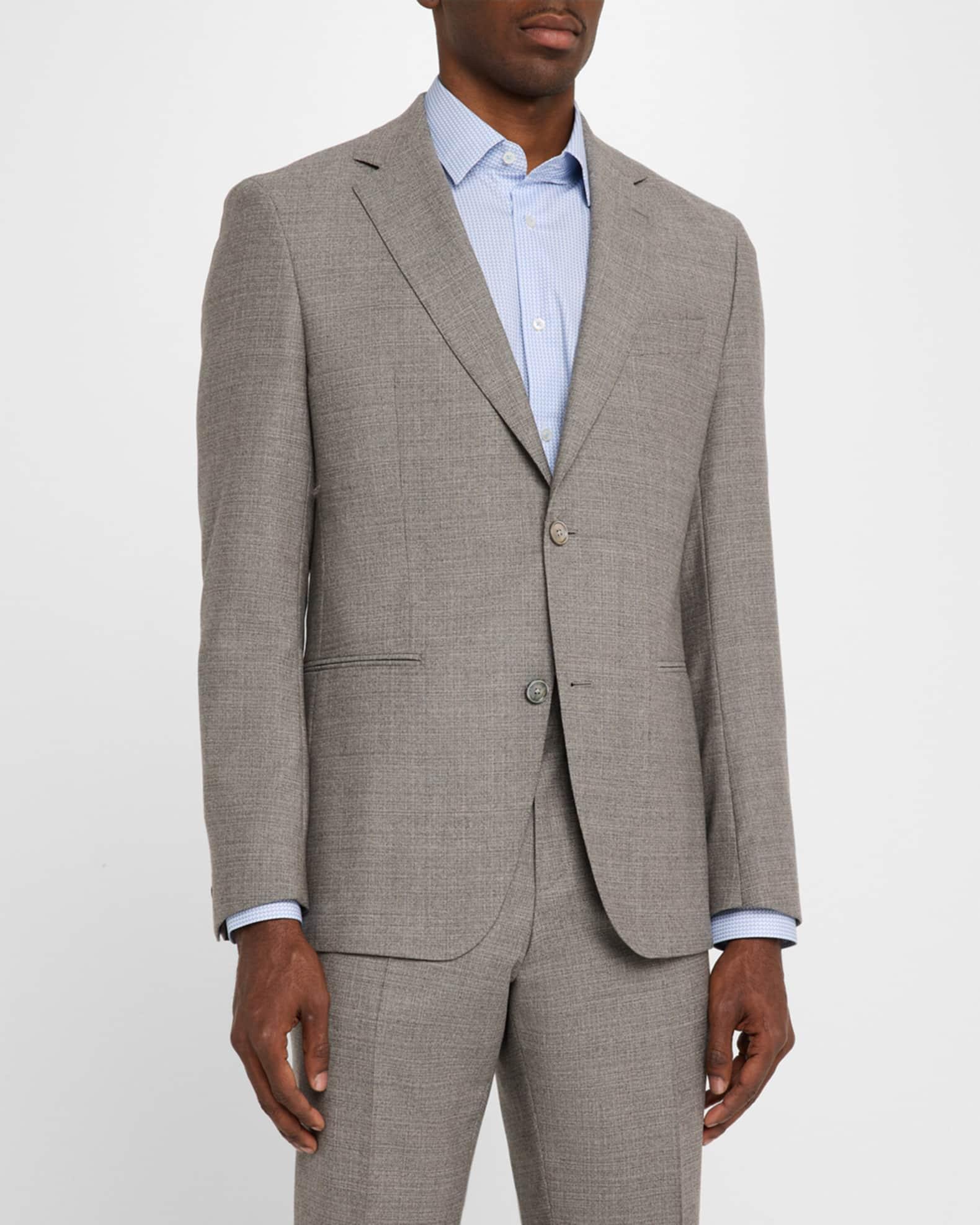 Men's Huge Wool Micro-Pattern Two-Piece Suit Product Image