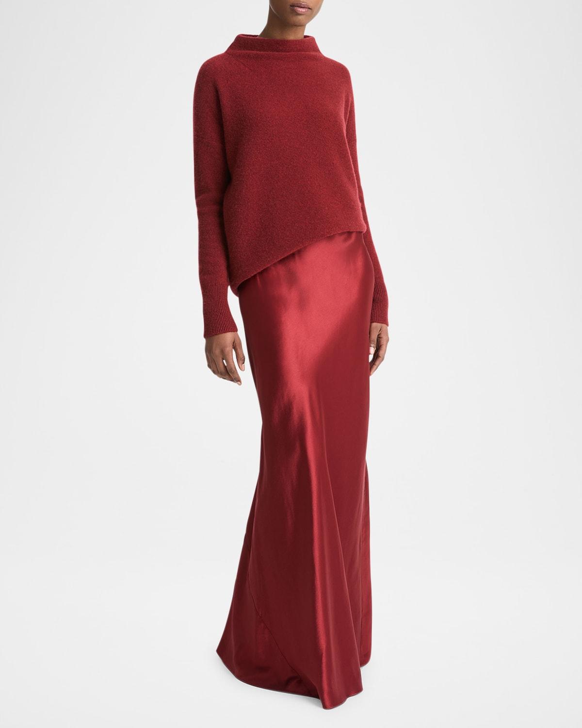 Womens Satin Maxi Skirt Product Image