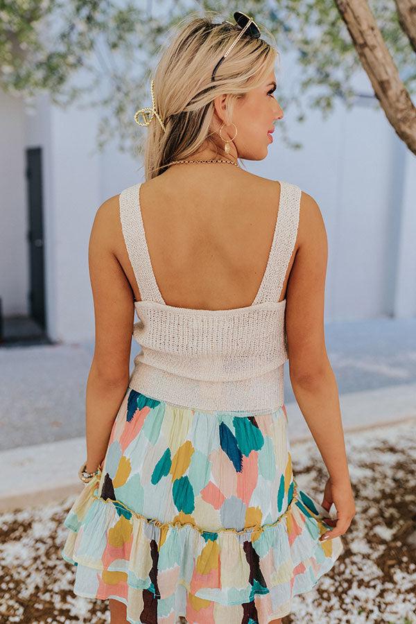 Forever Luxe Knit Crop Tank In Cream Product Image