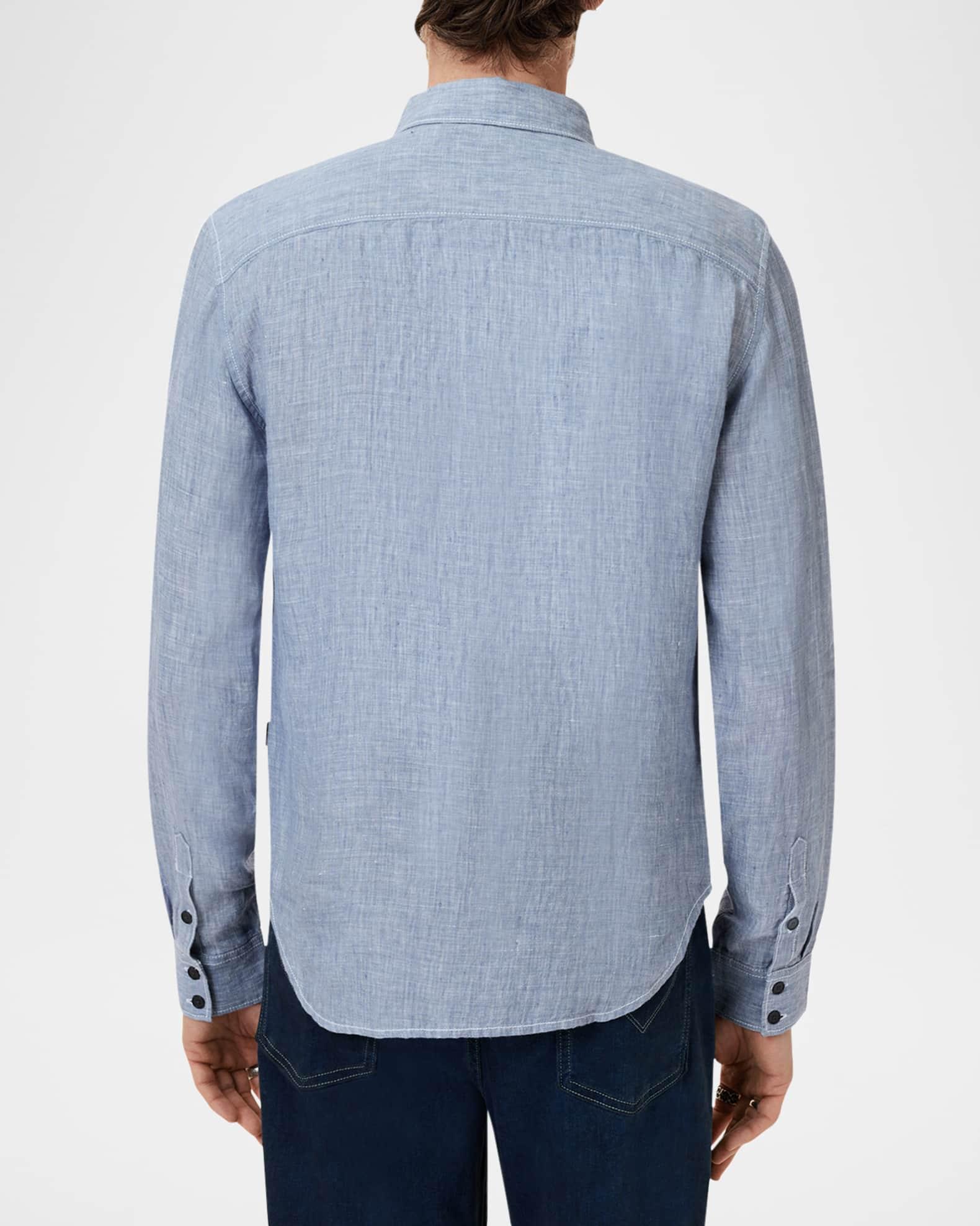 Men's Ben Linen Casual Button-Down Shirt Product Image