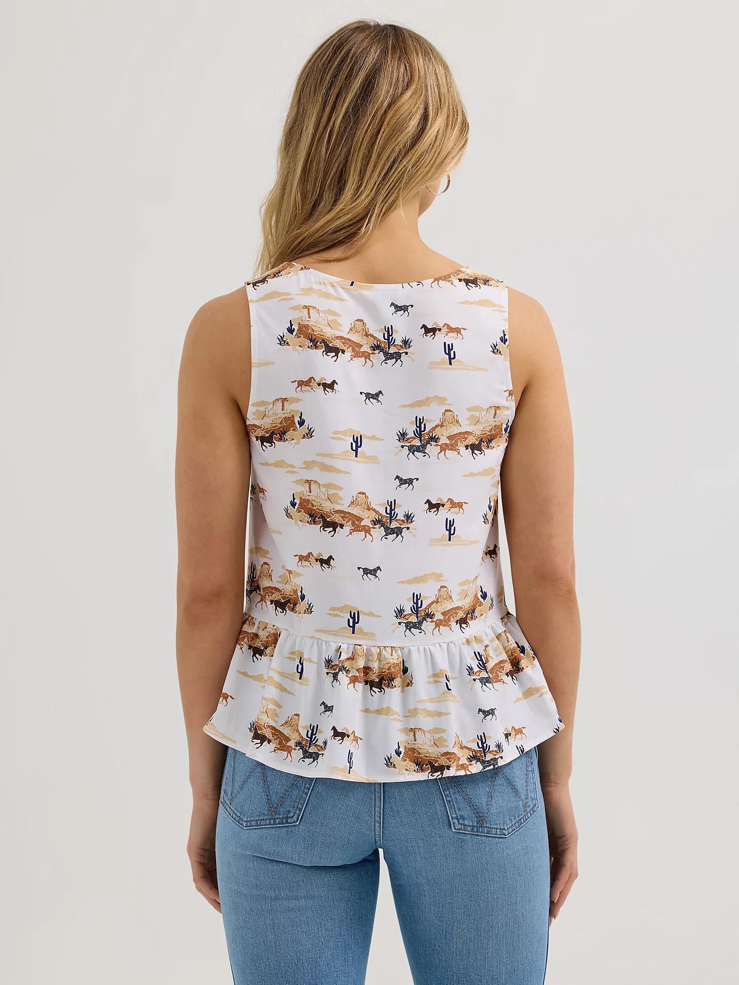 Women's Wrangler V-Neck Peplum Tank | Women's TOPS | Wrangler® Product Image