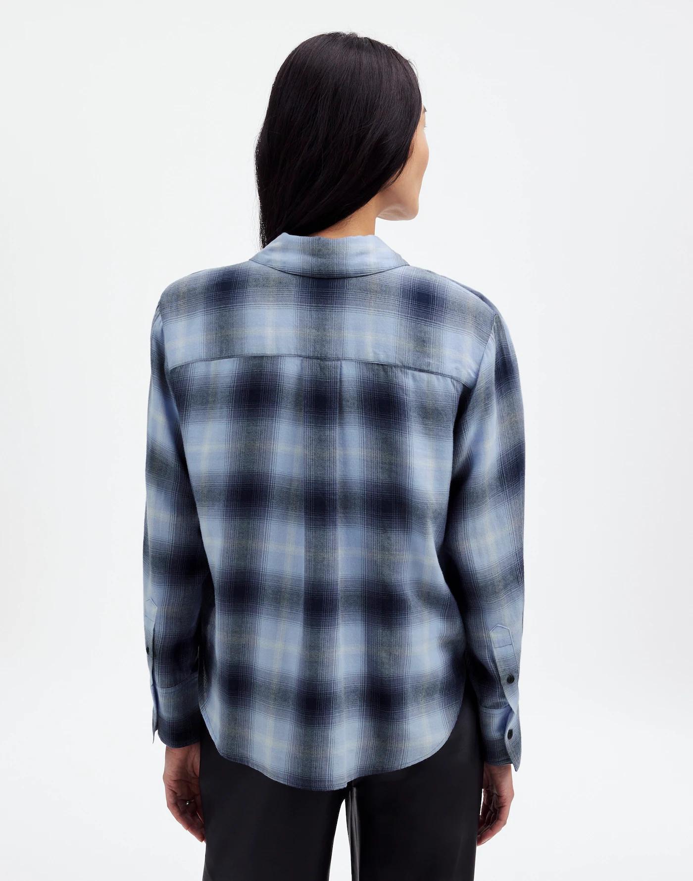 Easy Y-Neck Button-Up Shirt Product Image