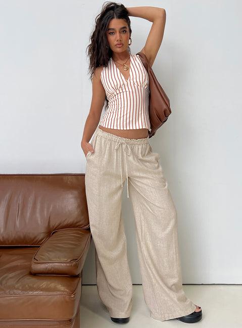 Seascape Oversize Tie Pants Natural Product Image