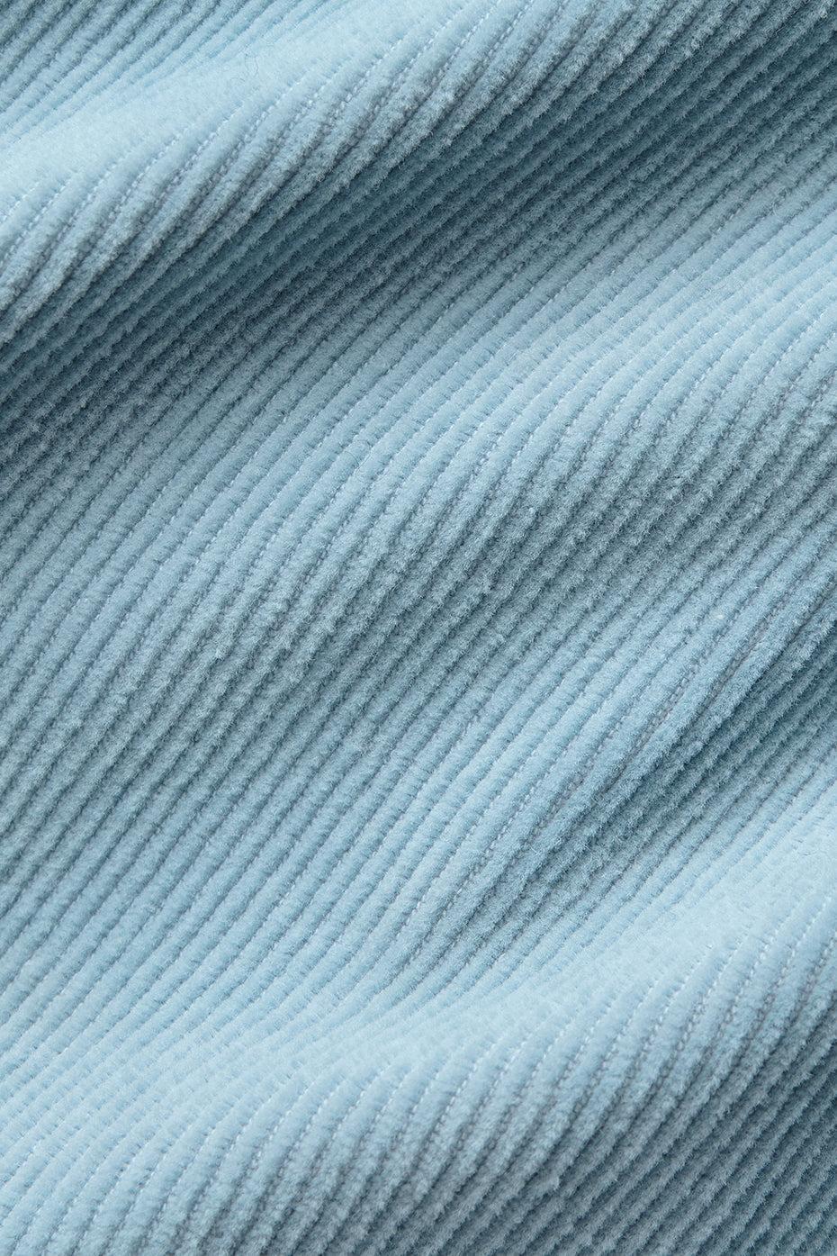 Micro Corduroy Cropped Dreamer Button Down - Celestial Blue Product Image