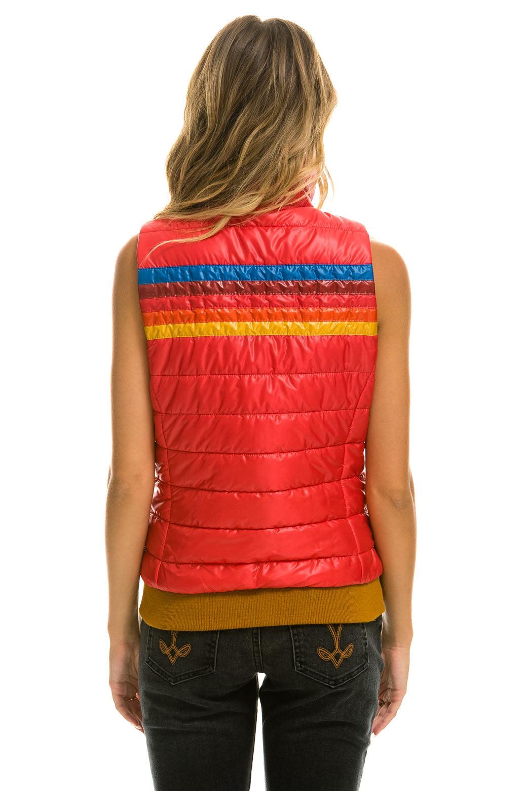 WOMEN'S 5 STRIPE VEST - GLOSSY CHERRY Female Product Image