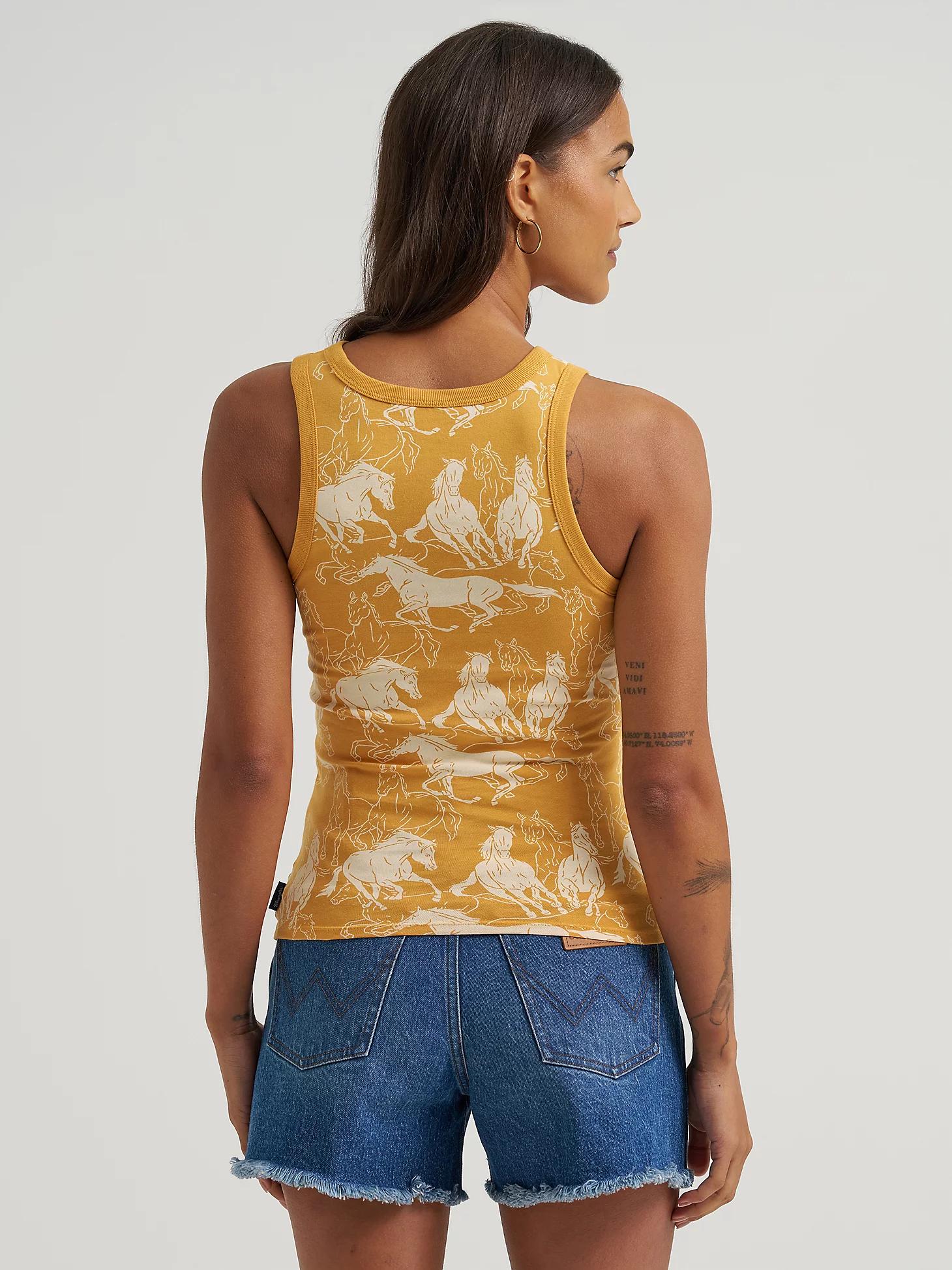 Women's Wrangler Printed Slim Goddess Tank Horseshoe Product Image