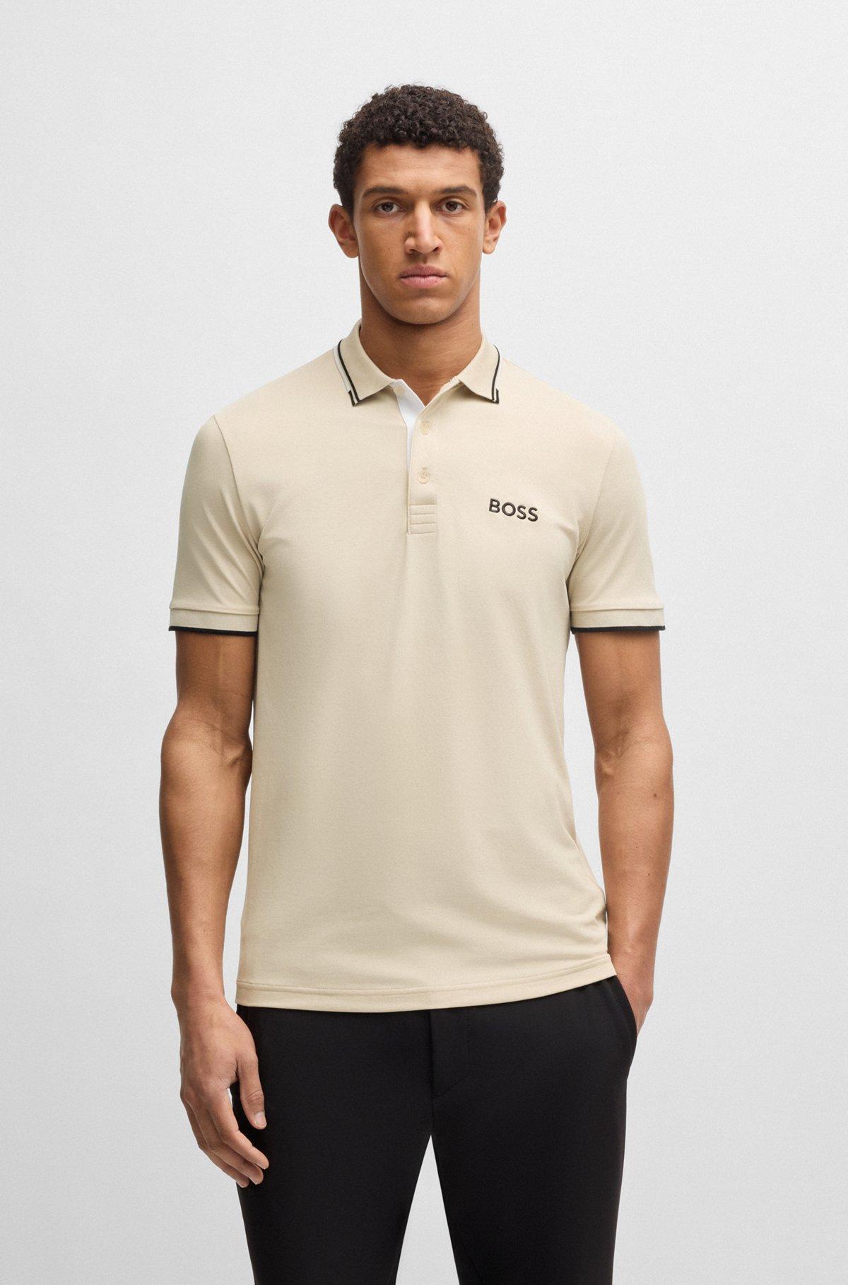 Polo shirt with contrast logos Product Image
