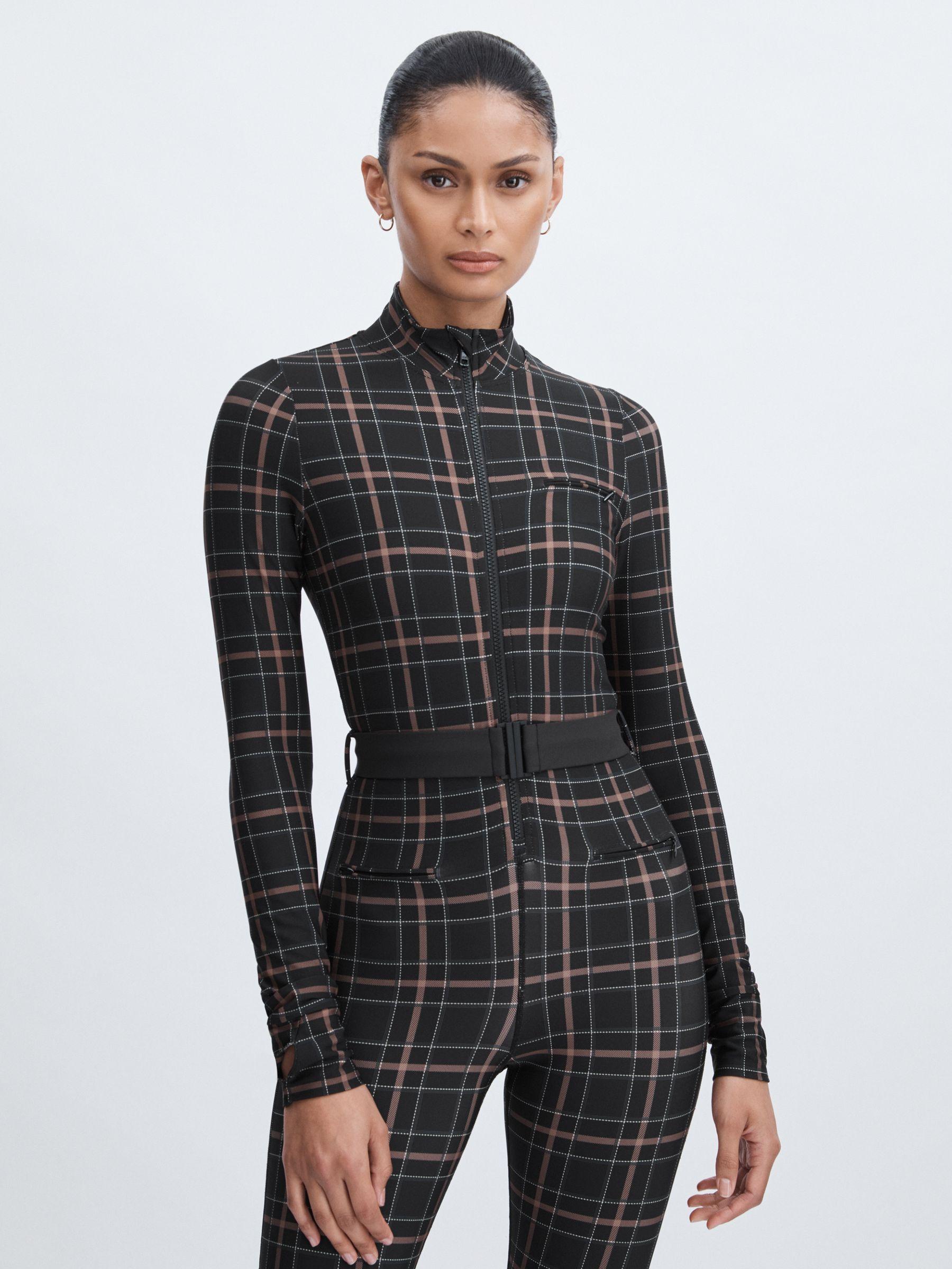 The Upside Belted Check Jumpsuit in Black Check Product Image