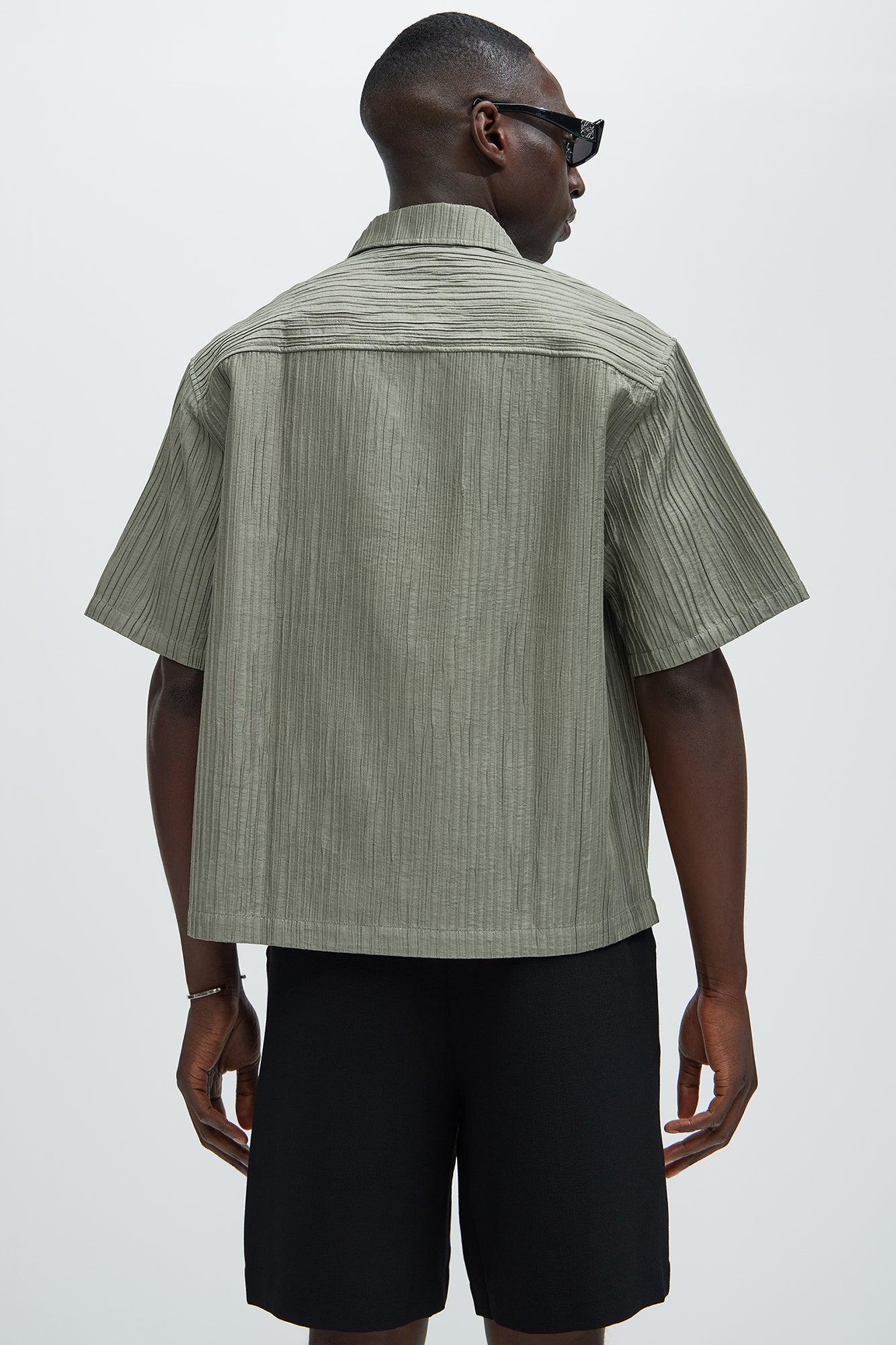 Niles Textured Shirt - Olive Product Image