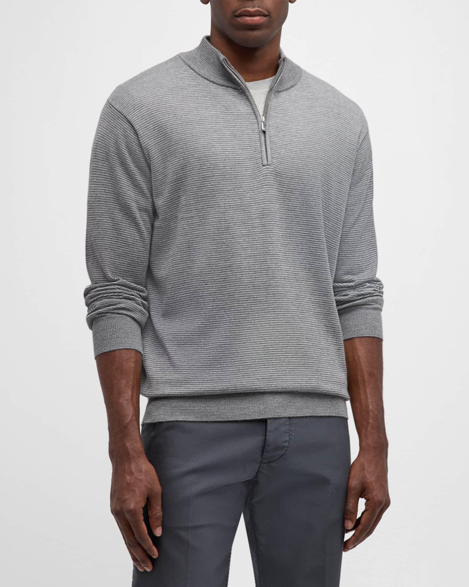 Men's Canton Stripe Quarter-Zip Sweater Product Image