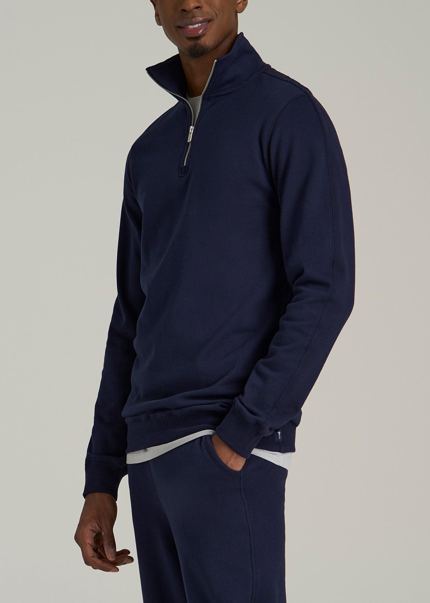 Wearever 2.0 French Terry Quarter-Zip Sweatshirt for Tall Men in Evening Blue Male Product Image