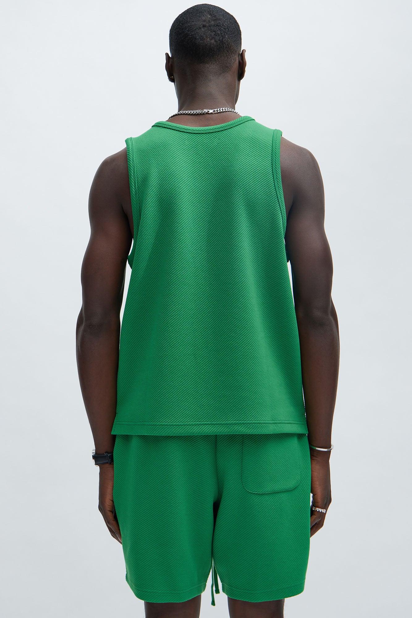 Kina Textured Tank - Green Product Image