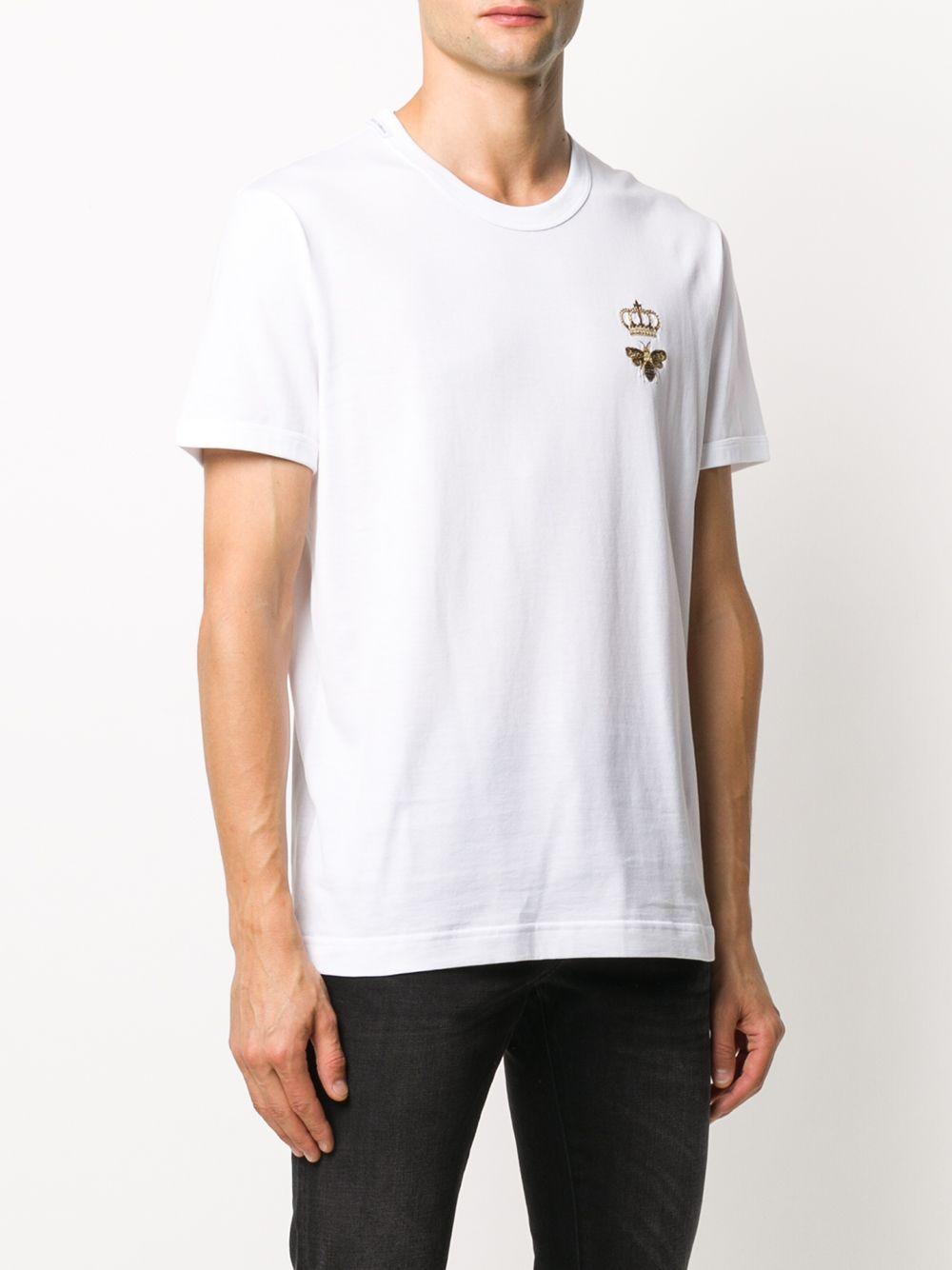 embroidered cotton T-shirt Product Image