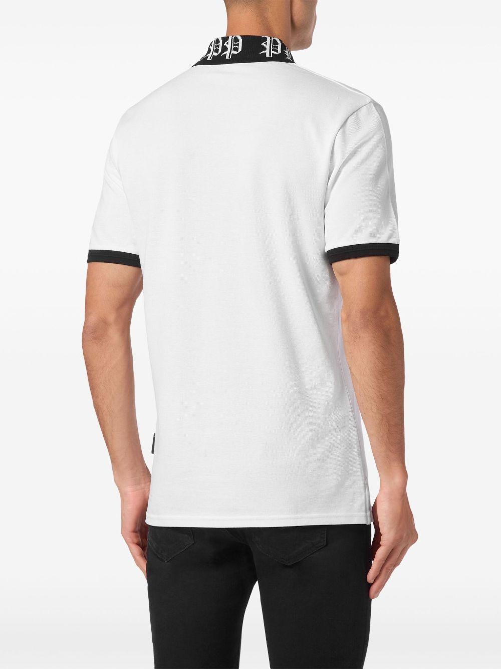 logo-plaque cotton polo shirt Product Image