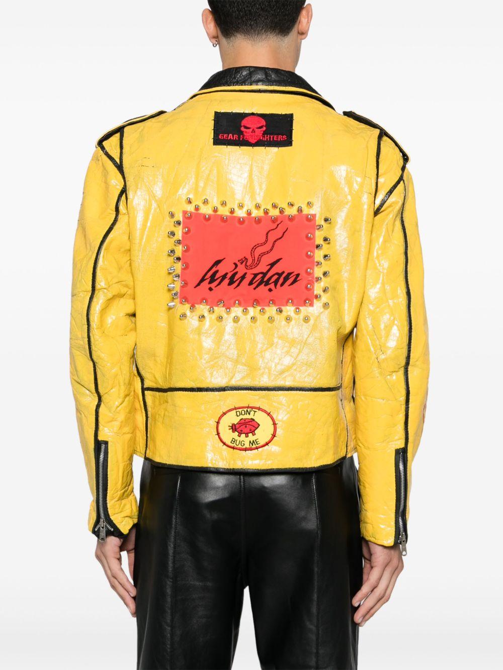 Painted Vintage leather jacket Product Image