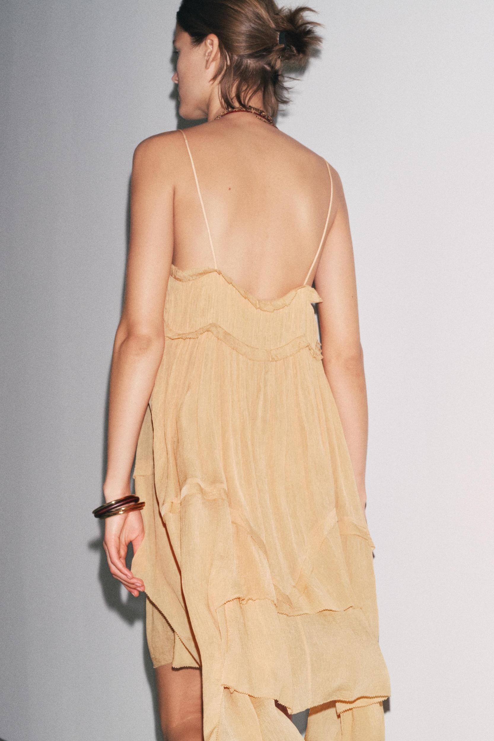 ASYMMETRIC RUFFLED DRESS ZW COLLECTION Product Image