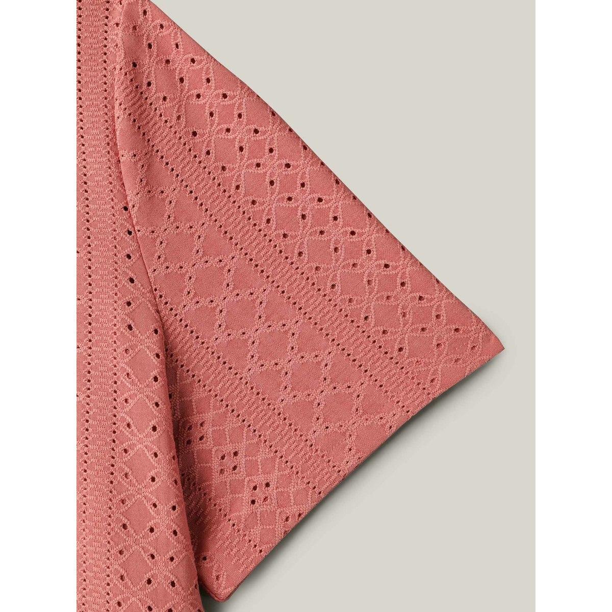 Plus Size Color Contrast Layered Ribbed T-Shirt Multicolor Women Casual Texture Round Neck Everyday T-shirts BloomChic 10/M Product Image