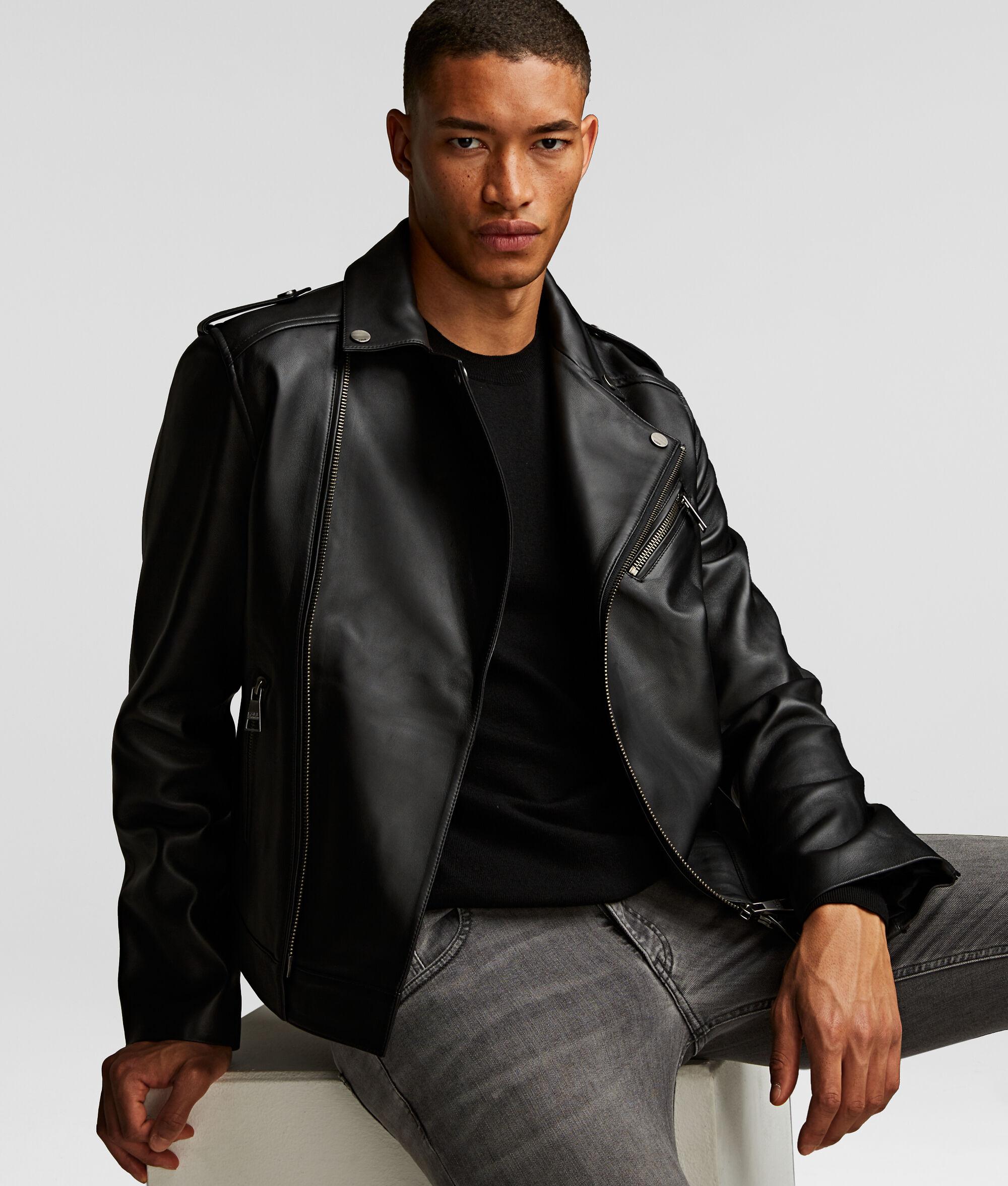 LEATHER BIKER JACKET Product Image