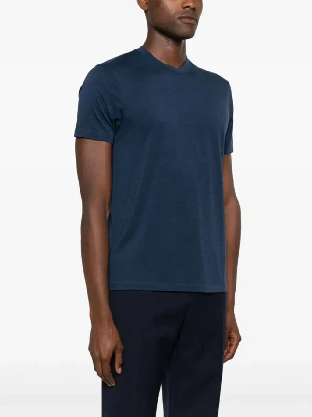 TOM FORD Placed Rib Slim-fit Lyocell And Cotton-blend T-shirt In Neutrals Product Image
