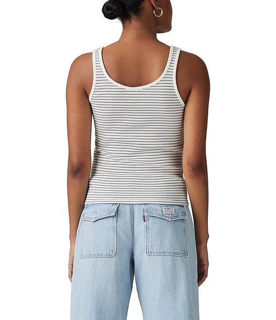 Levi's® Essential Striped Rib-Knit Tank Top Product Image