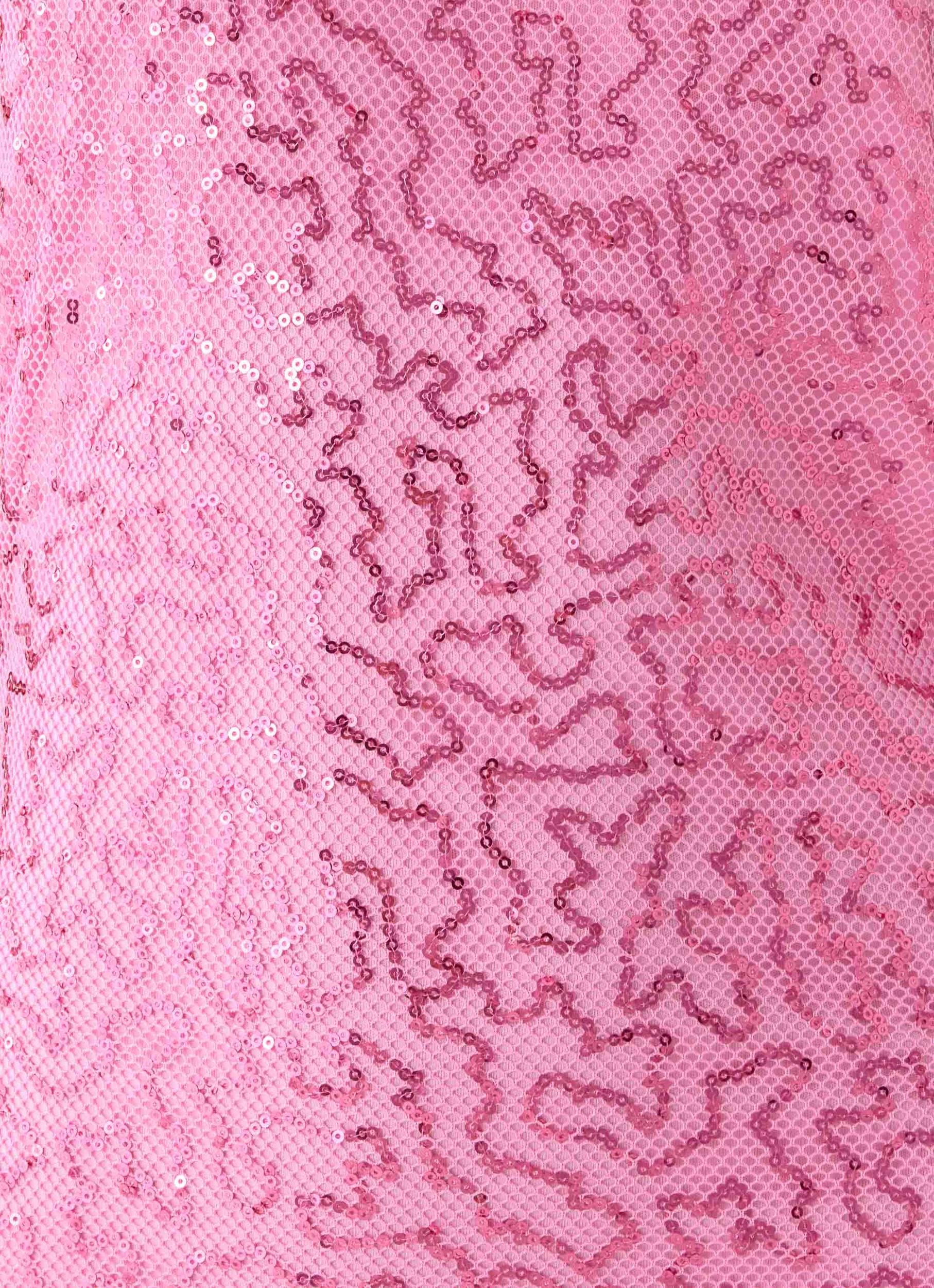 Lorenz Sequin Maxi Dress - Pink Product Image