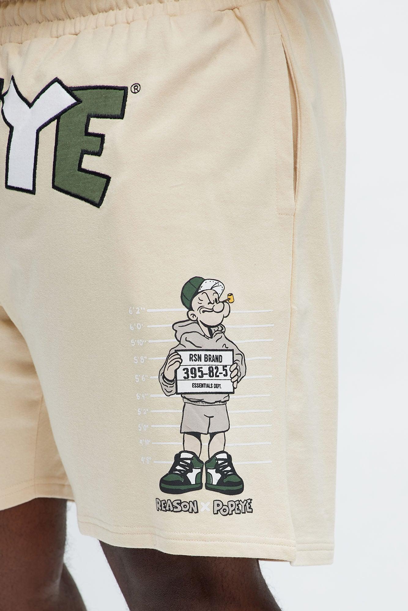 Popeye Wanted Sweatshorts - Tan Male Product Image