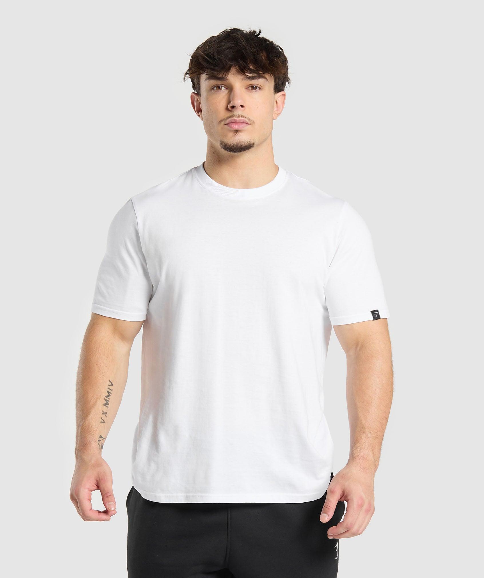 Gymshark T-Shirt 2 Pack - White/Black Male Product Image