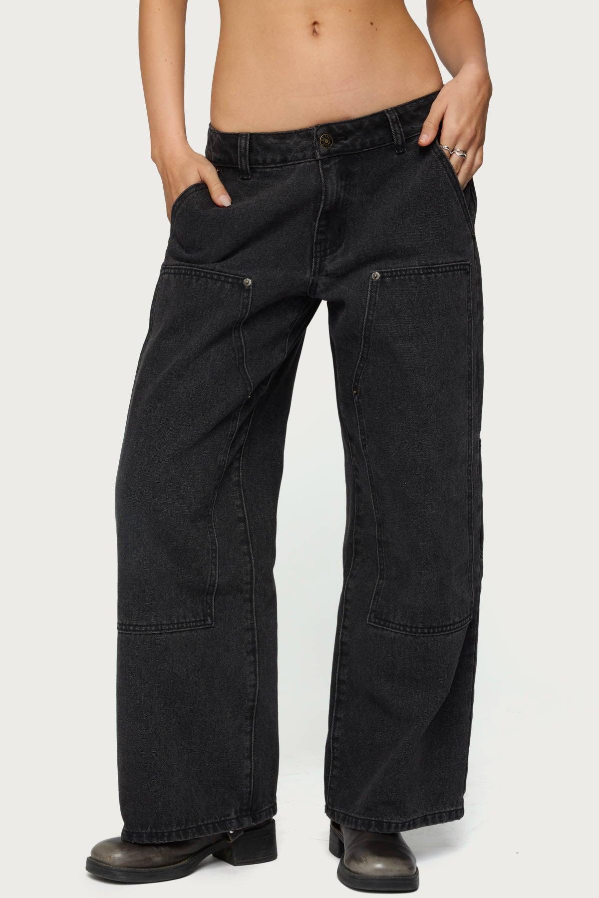 Petite Ayla Low Rise Baggy Carpenter Jeans Product Image