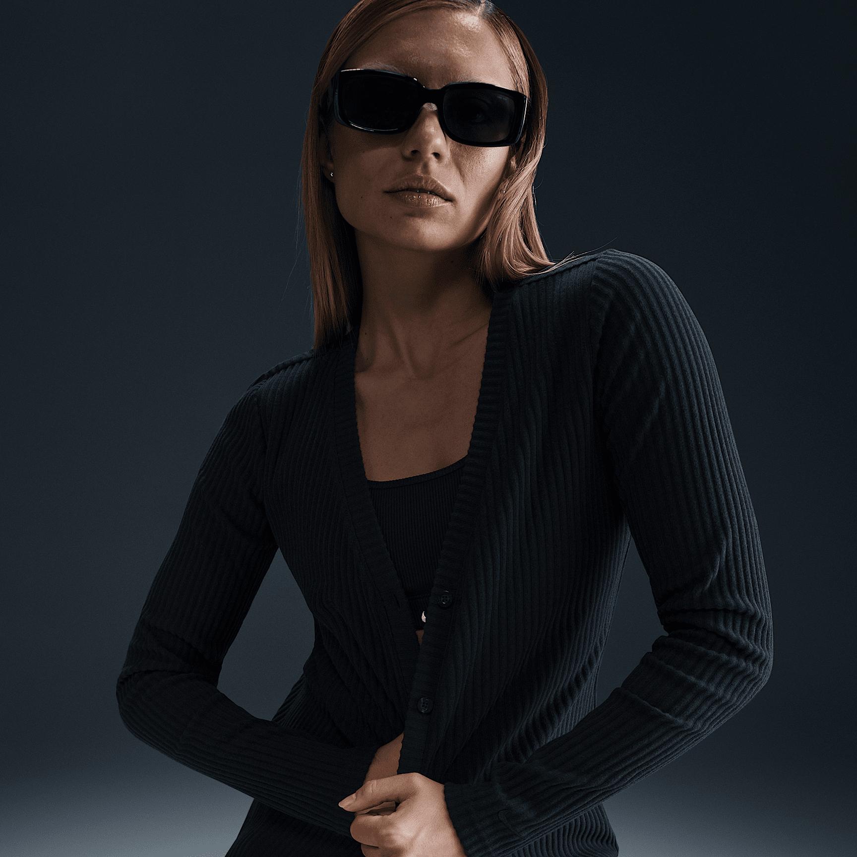 Womens Nike Sportswear Chill Knit Slim Ribbed Cardigan | HJ1242-010 Product Image