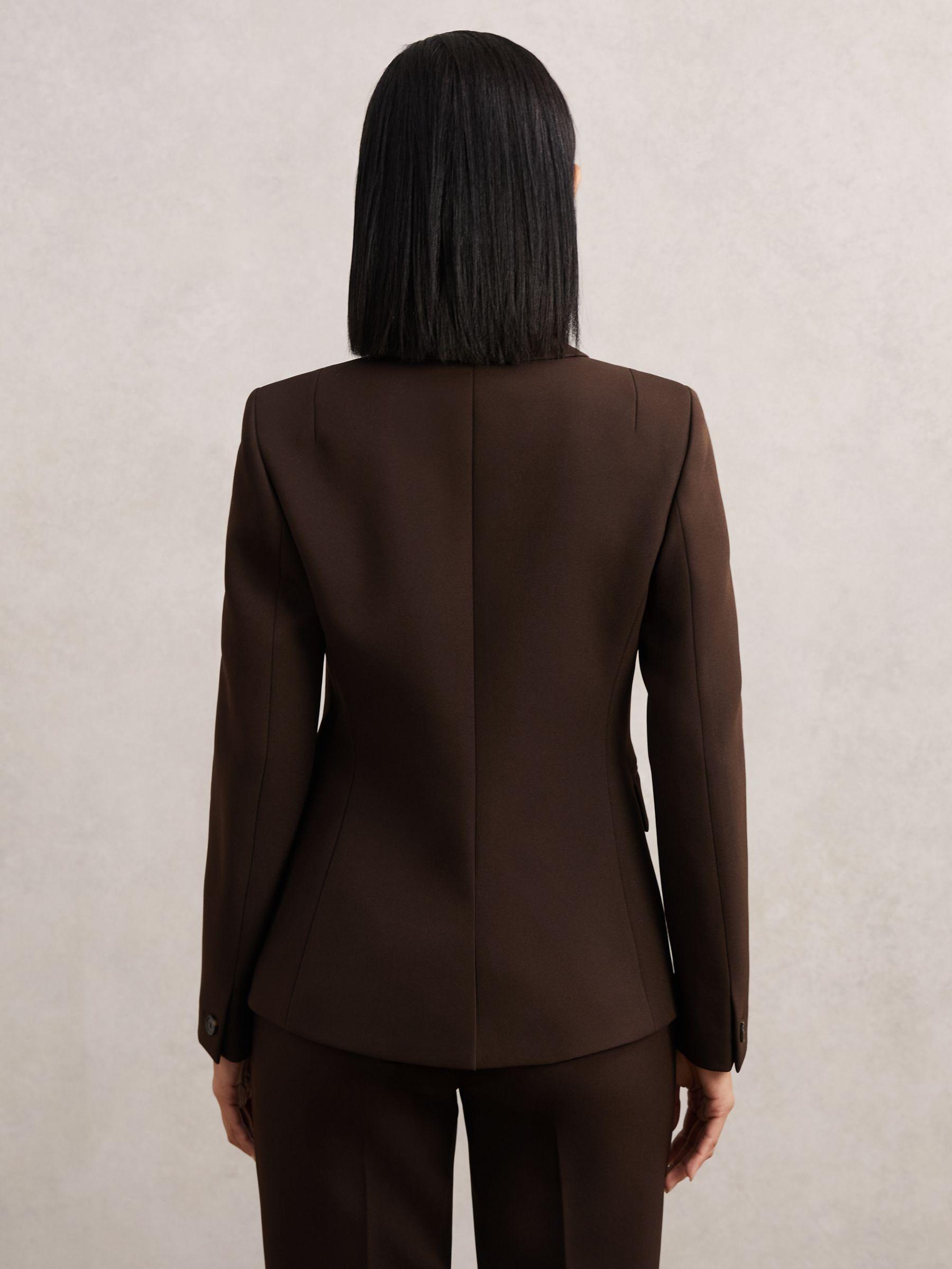 Double-Breasted Suit Blazer in Chocolate Brown Product Image