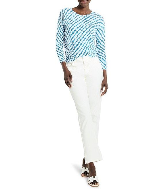 NIC + ZOE Pebble Dream Supersoft Knit Round Neck Bracelet Sleeve Top Product Image