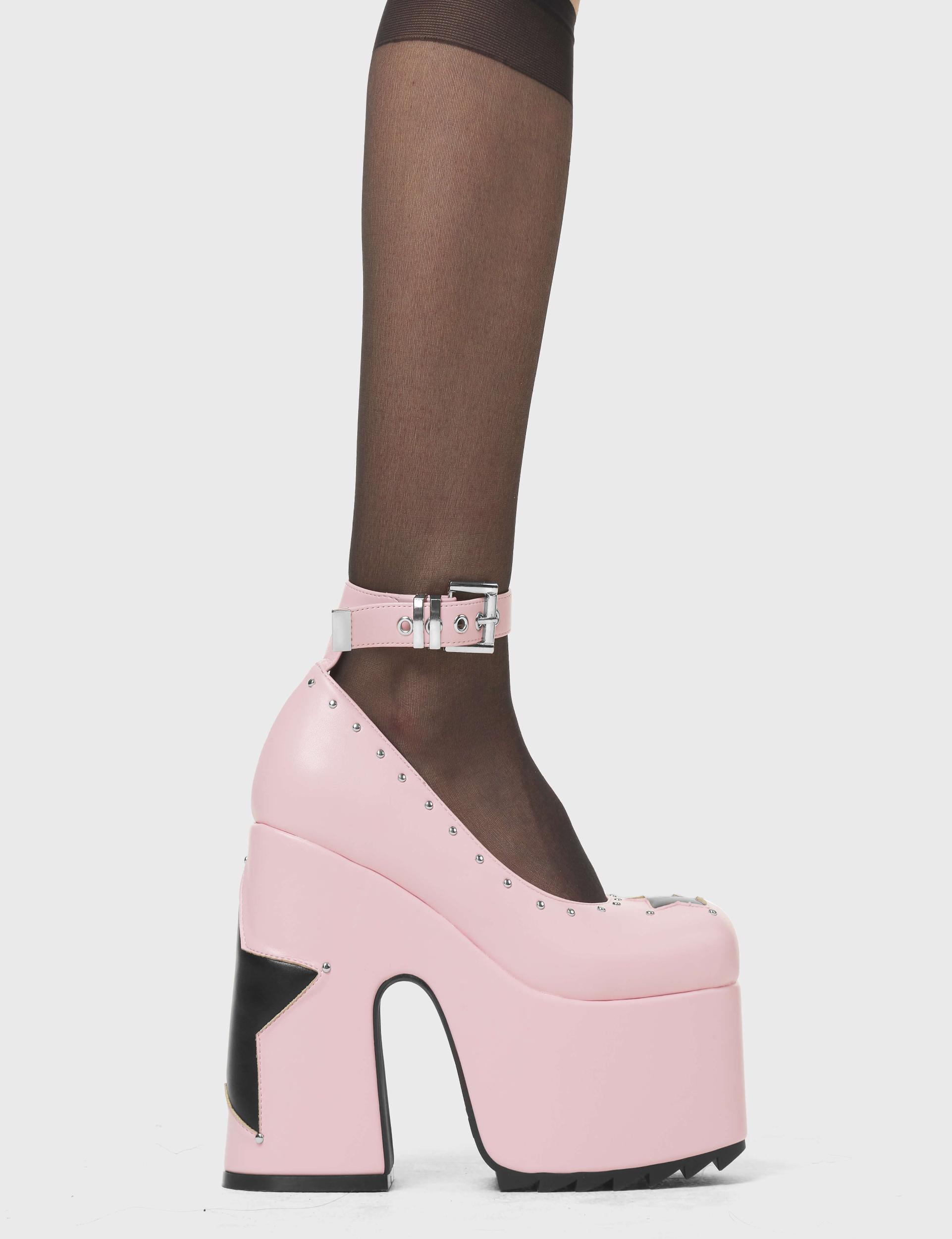 Star Shine Chunky Platform Heels Product Image